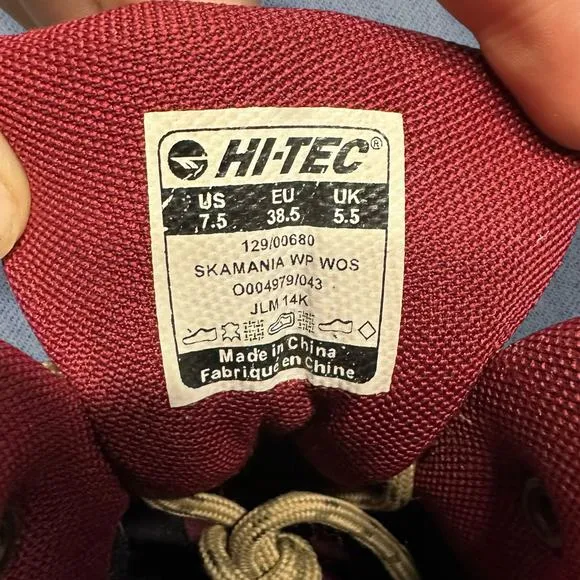 Hi-Tec Skamania Waterproof Women’s Tan Hiking Boots - Size 7.5