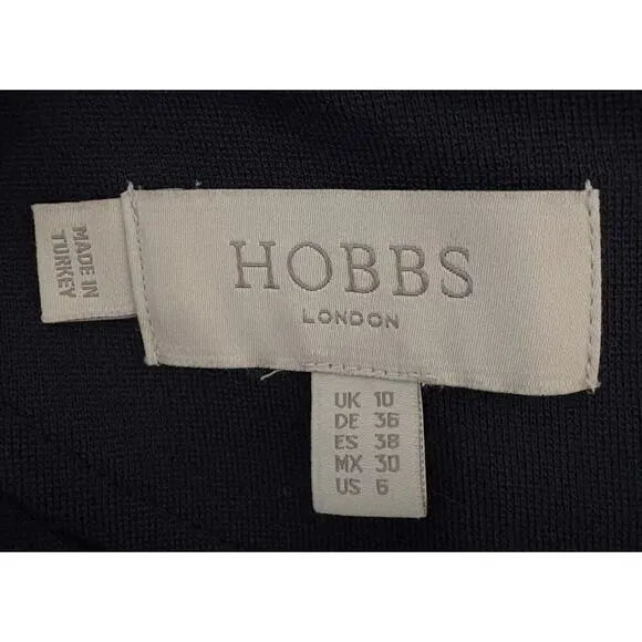 Hobbs London Gina Ponte Jersey Dress Navy Blue Womens Size 6 (934)