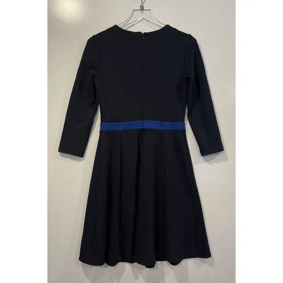 Hobbs London Gina Ponte Jersey Dress Navy Blue Womens Size 6 (934)