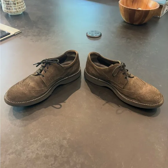 Hogan Brown Oxford Shoes with Suede Finish