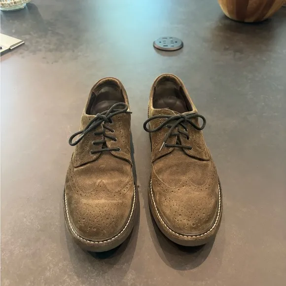 Hogan Brown Oxford Shoes with Suede Finish