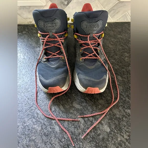 Hoka Anacapa 2 Mid GTX Hiking Boots Men’s 10.5D GORE-TEX Vibram Megagrip Blue