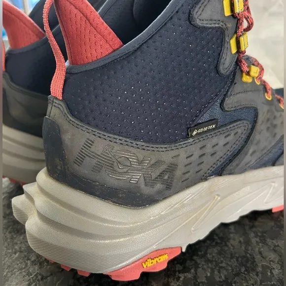 Hoka Anacapa 2 Mid GTX Hiking Boots Men’s 10.5D GORE-TEX Vibram Megagrip Blue