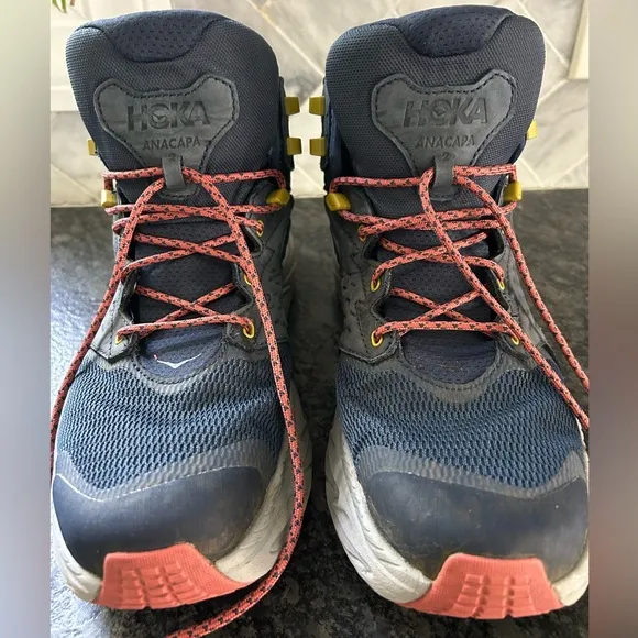 Hoka Anacapa 2 Mid GTX Hiking Boots Men’s 10.5D GORE-TEX Vibram Megagrip Blue
