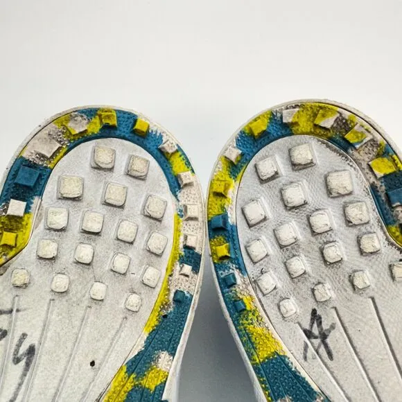 Hoka One One Evo XC Spikeless Running Shoes Men Sz 9 Blue Yellow 1108396 Lace Up
