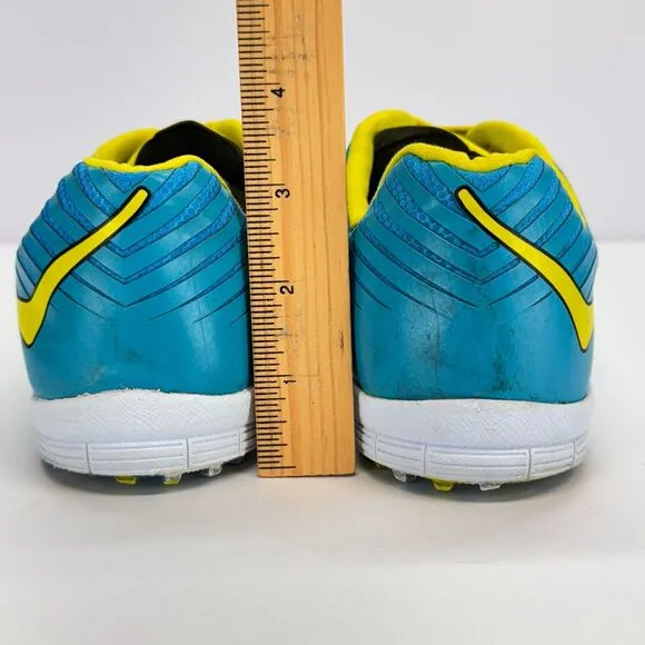 Hoka One One Evo XC Spikeless Running Shoes Men Sz 9 Blue Yellow 1108396 Lace Up