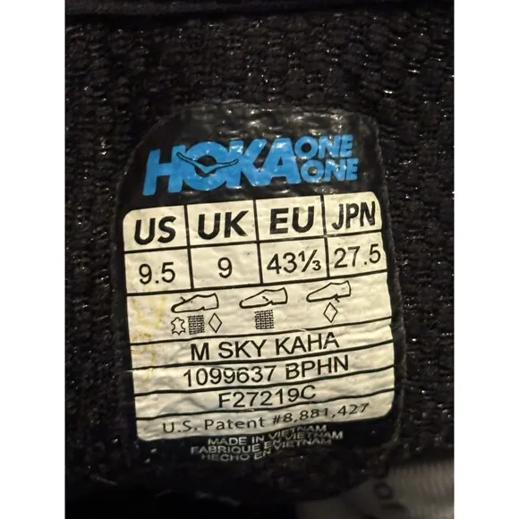 Hoka One One Sky Kaha Black Men’s 9.5 Goretex Hiking Boots