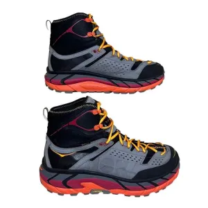 Hoka One One Tor Ultra Hi Waterproof Hiking Boots Black/Chili Pepper Men's Sz 12