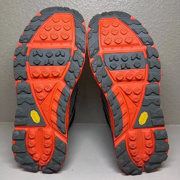 Hoka One One Tor Ultra Hi Waterproof Hiking Boots Black/Chili Pepper Men's Sz 12