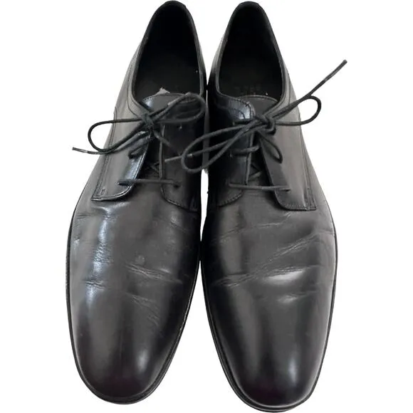Hugo Boss Men’s Plain Leather Business Casual Soft Bendable Lace-up Shoes Sz 9.5