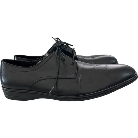 Hugo Boss Men’s Plain Leather Business Casual Soft Bendable Lace-up Shoes Sz 9.5