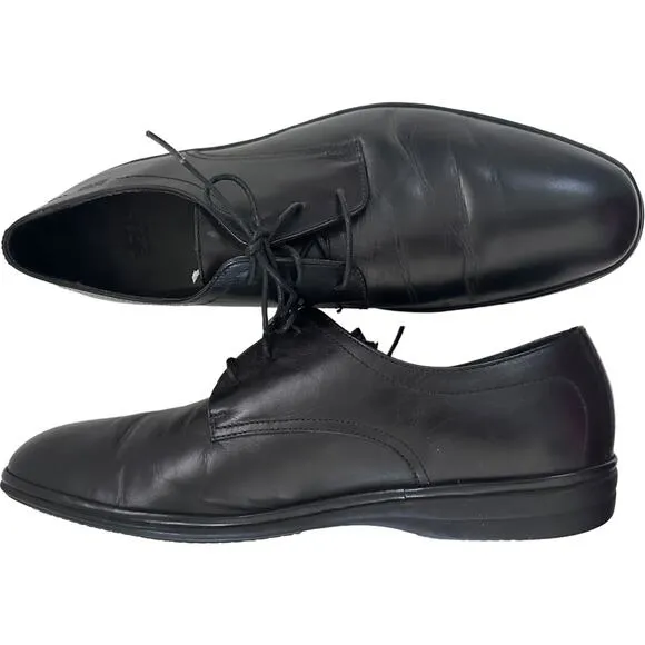 Hugo Boss Men’s Plain Leather Business Casual Soft Bendable Lace-up Shoes Sz 9.5