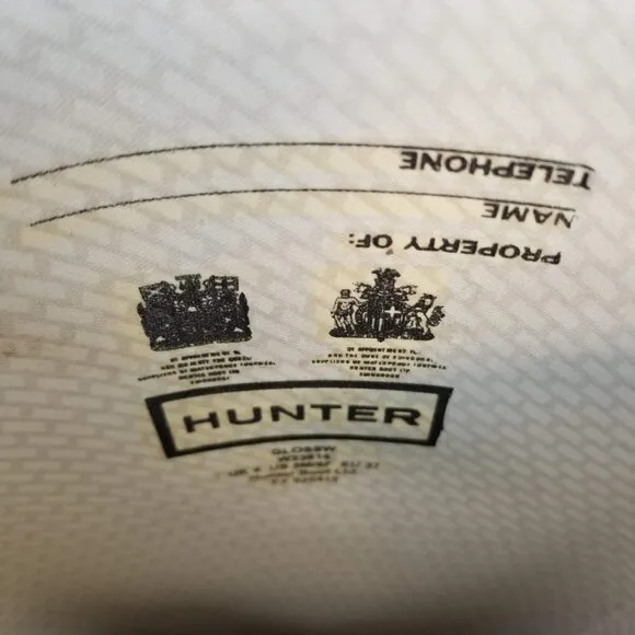 Hunter Extended Calf Tall Gloss Rain Boots Size 6