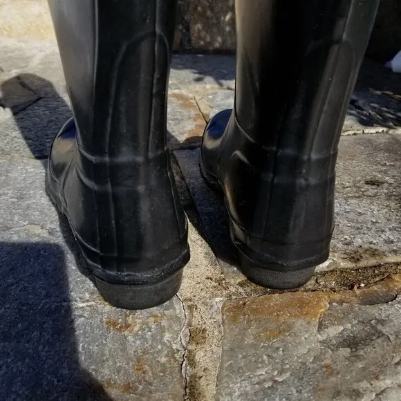 Hunter Extended Calf Tall Gloss Rain Boots Size 6