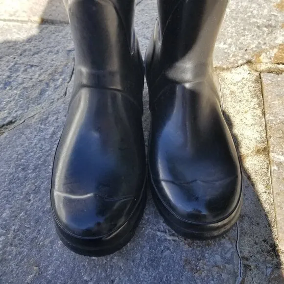 Hunter Extended Calf Tall Gloss Rain Boots Size 6
