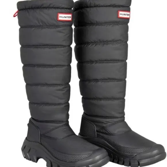Hunter Womens Boots Intrepid Tall Snow Casual Slip-On Calf Length Boot NIB