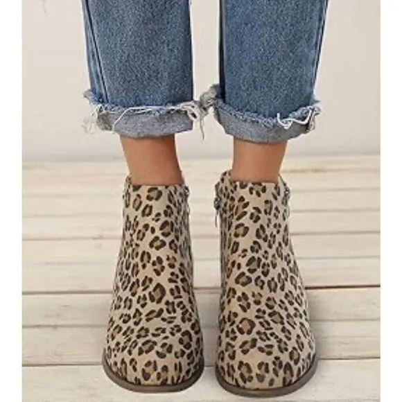 Hush Puppies Leopard Calf Hair Bailey Chukka Boot Women’s 10 New