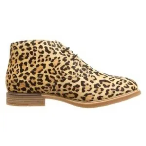 Hush Puppies Leopard Calf Hair Bailey Chukka Boot Women’s 10 New