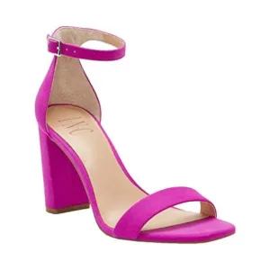 INC Womens Purple Adjustable Padded Lexini Square Toe Block Heel Sandals 10 M