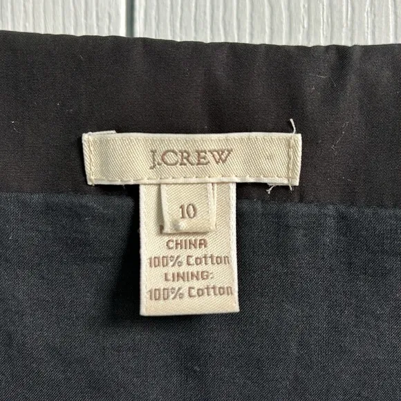J Crew Blakely Black Cocktail Dress Ruffle V Neck Sleeveless Size 10