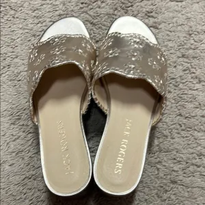 Jack Rogers Tan Sandals Chic Slide Design- Brand New