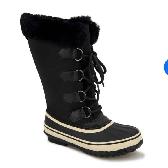 JBU BY JAMBU WOMENS STORMGATE MID CALF  BLACK WINTER DUCK BOOTS NWB