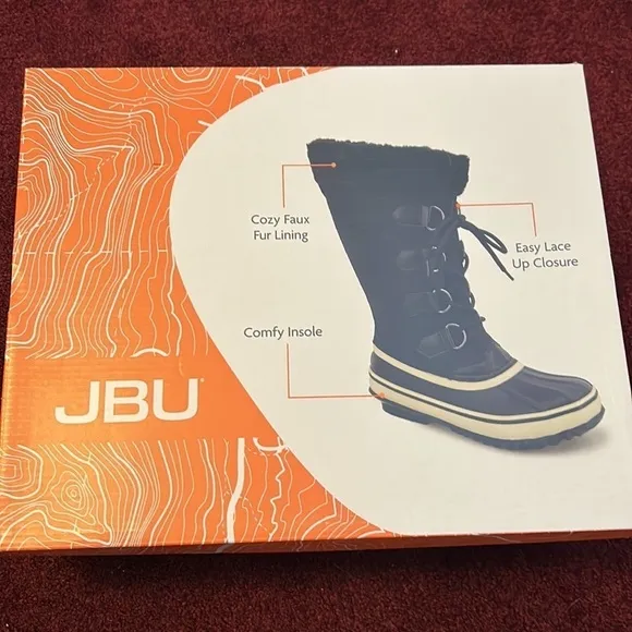 JBU BY JAMBU WOMENS STORMGATE MID CALF  BLACK WINTER DUCK BOOTS NWB