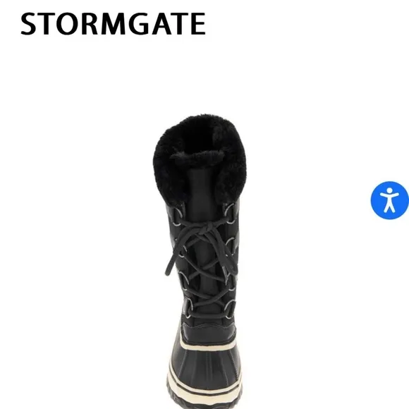 JBU BY JAMBU WOMENS STORMGATE MID CALF  BLACK WINTER DUCK BOOTS NWB