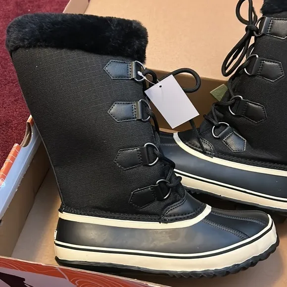JBU BY JAMBU WOMENS STORMGATE MID CALF  BLACK WINTER DUCK BOOTS NWB