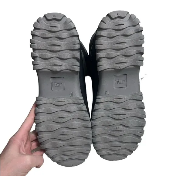 JBU Womens Casey Waterproof Winter Casual Boots Ankle Low Heel nwt gray black 10