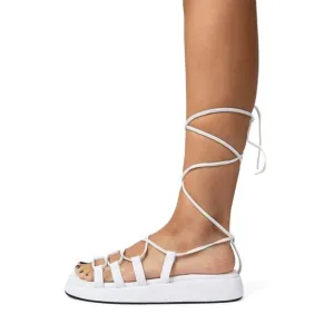 Jeffrey Campbell Innovate chunky Strappy Sandal in White Size 8