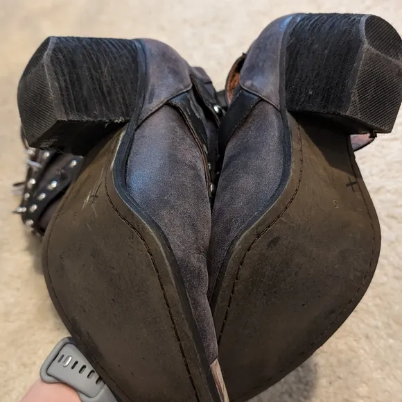 Jeffrey Campbell Kravitz spiked leather boots fits 8