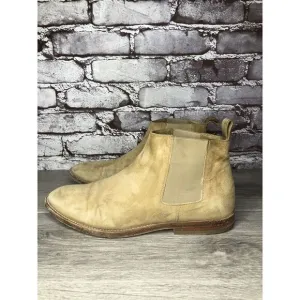 JENNI KAYNE Beige Suede Leather Casual Ankle Chelsea Boots Women Sz 38.5EU/8M US