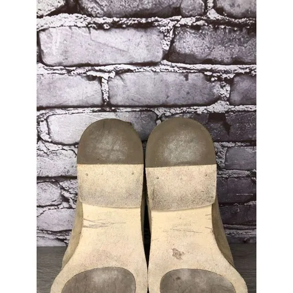 JENNI KAYNE Beige Suede Leather Casual Ankle Chelsea Boots Women Sz 38.5EU/8M US