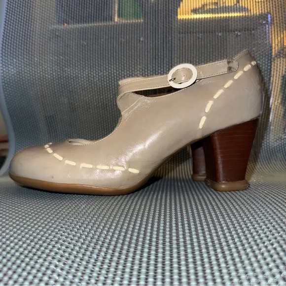 John Fluevog Operetta Malibran heels Leather Shoes Ankle Strap Mary Jane Buckle