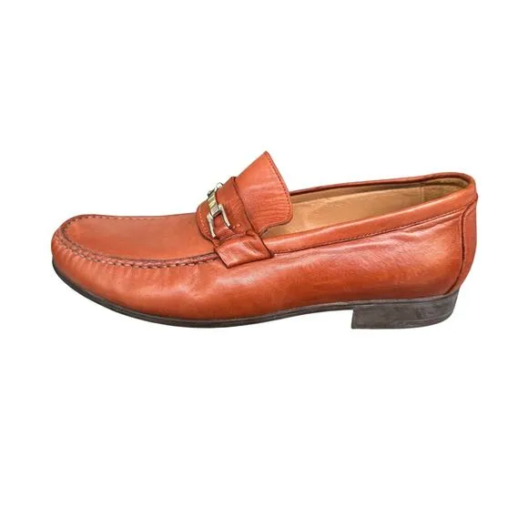 Johnston &amp; Murphy Tan Leather Slip On Shoes 9.5, SUPER soft leather, Bit Loafer