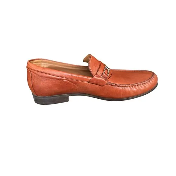 Johnston &amp; Murphy Tan Leather Slip On Shoes 9.5, SUPER soft leather, Bit Loafer