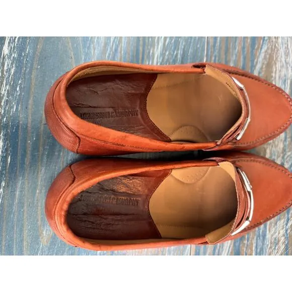 Johnston &amp; Murphy Tan Leather Slip On Shoes 9.5, SUPER soft leather, Bit Loafer