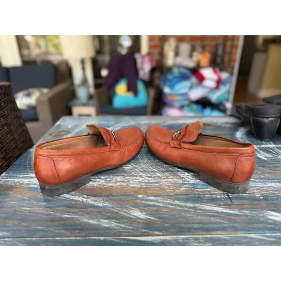 Johnston &amp; Murphy Tan Leather Slip On Shoes 9.5, SUPER soft leather, Bit Loafer