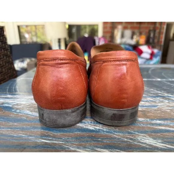 Johnston &amp; Murphy Tan Leather Slip On Shoes 9.5, SUPER soft leather, Bit Loafer