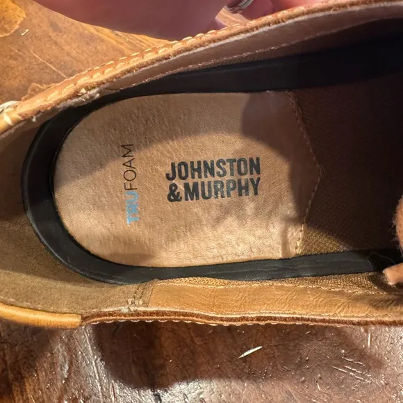 Johnston &amp; Murphy Trufoam- Men's Tan Leather Dress Shoes - size 10