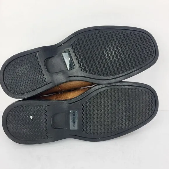 Johnston Murphy Men's Fisherman Sandals 10 M Brown Soft Pebbled Leather Shoes