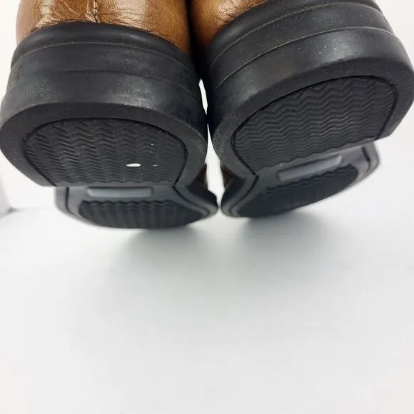 Johnston Murphy Men's Fisherman Sandals 10 M Brown Soft Pebbled Leather Shoes