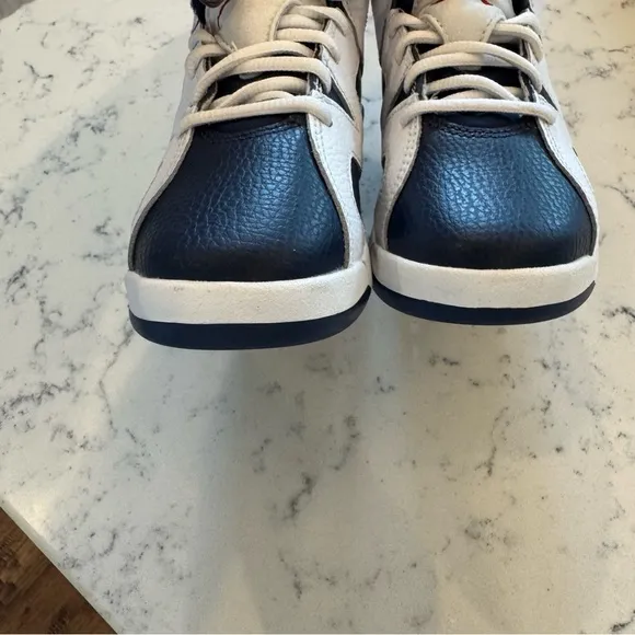 Jordan retro 6s navy and White Sneakers size 1Y. Amazing condition!