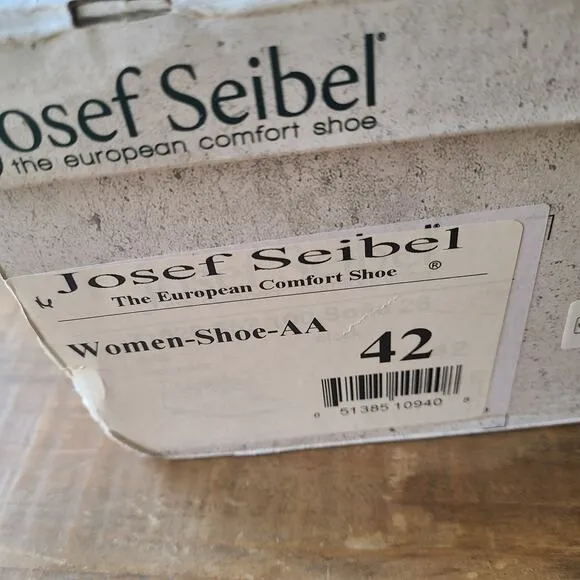 Josef Seibel Sofie 26 Flat Black Leather Summer Sneaker Shoes Womens Size EU 42