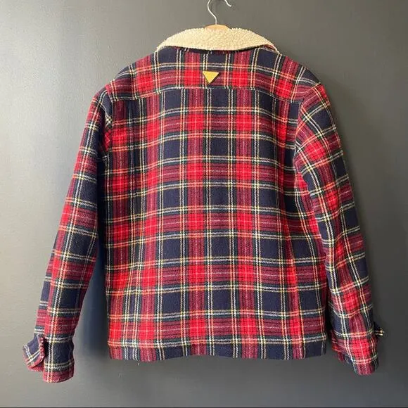 Joyrich Plaid Sherpa Wool Jacket Sz Medium