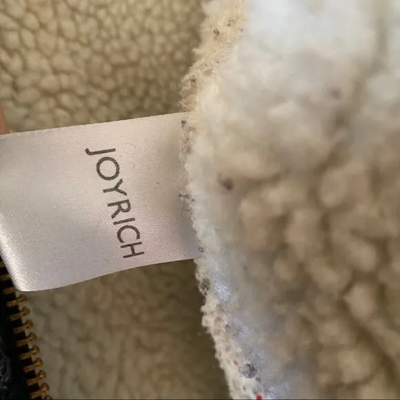 Joyrich Plaid Sherpa Wool Jacket Sz Medium