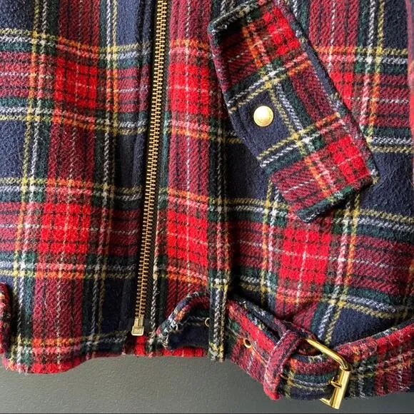 Joyrich Plaid Sherpa Wool Jacket Sz Medium