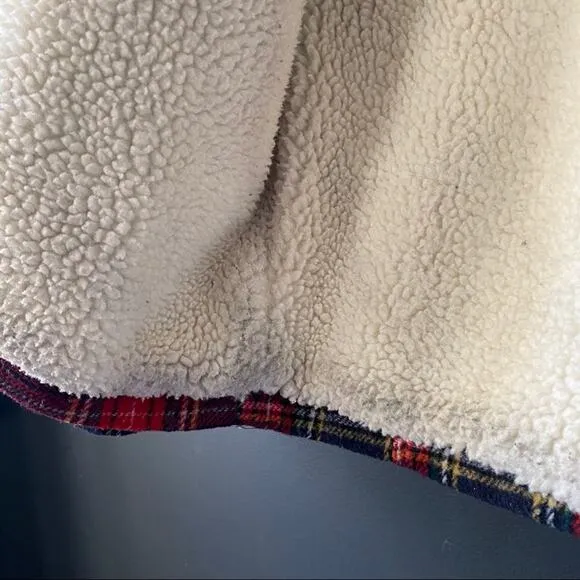 Joyrich Plaid Sherpa Wool Jacket Sz Medium