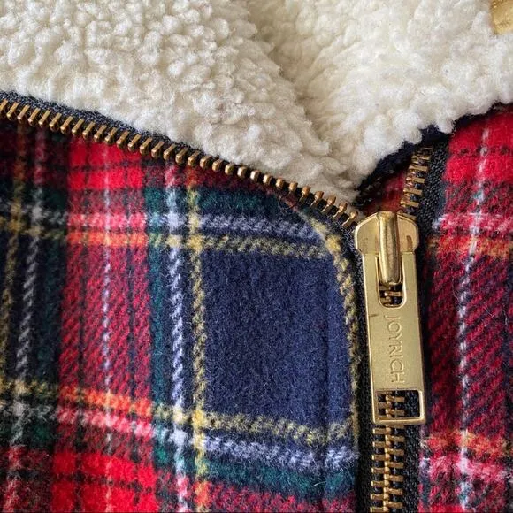 Joyrich Plaid Sherpa Wool Jacket Sz Medium